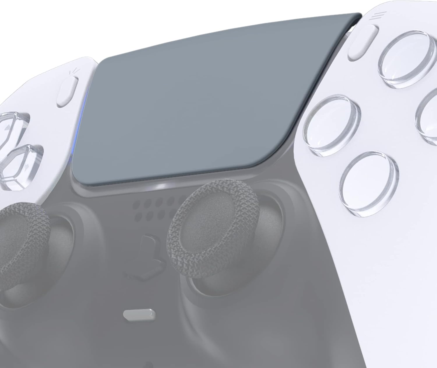 Extremerate Scarlet Red Soft Touch Replacement Touchpad Cover Compatible with Ps5 Controller BDM-010 020 030 040 050, Custom Part Touch Pad Compatible with Ps5 Controller - without Controller - Blue image number 4