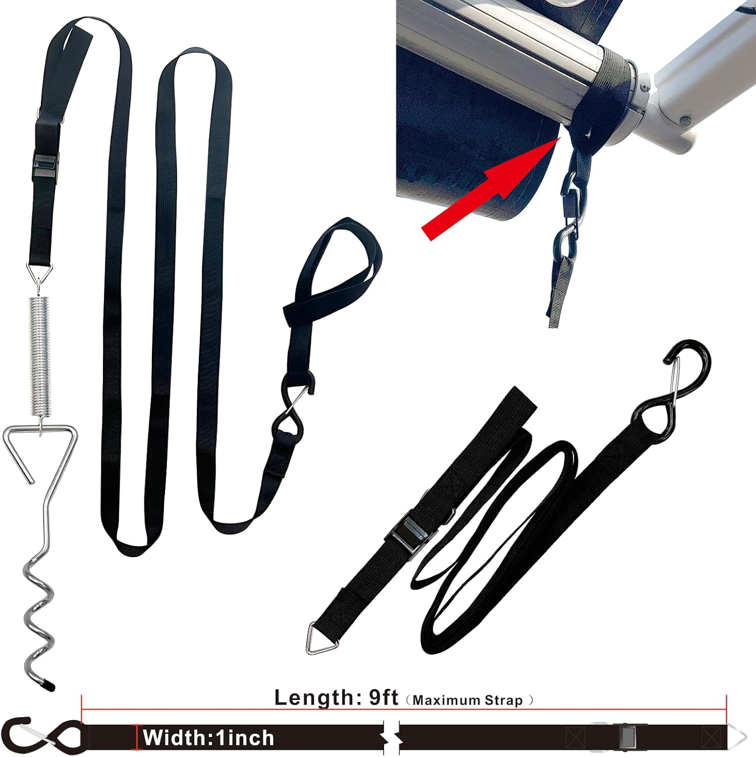 Dulepax Rv/Camper Awning Tie down Anchor Kit image number 4