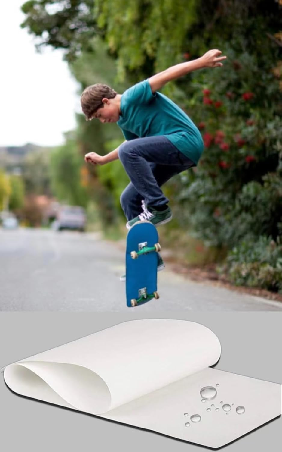 Clear Grip Tape for Skateboards,Transparent Skateboard Oiliness Sandpaper Accessory for Skating Board Longboarding,Clear Skateboard Grip Tape image number 5