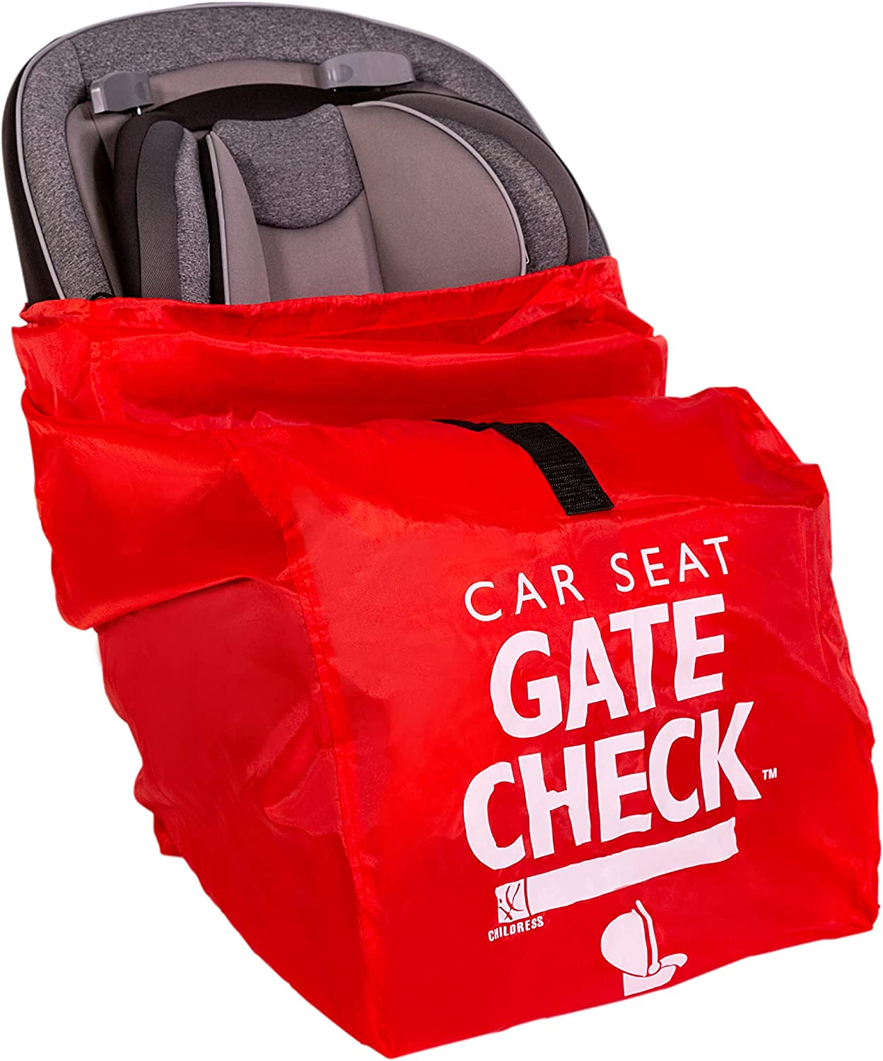 J.L. Childress Gate Check Bag for Car Seats, Red, One Size image number 2