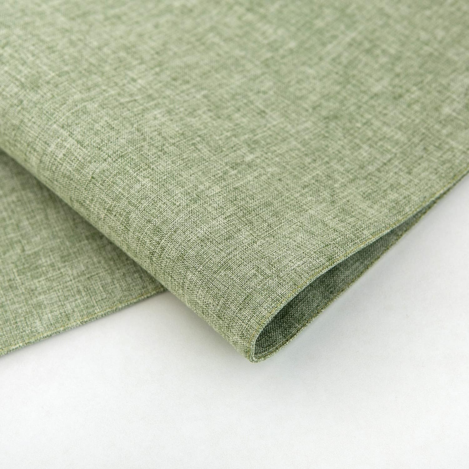 AOKSUNOVA Cloth Placemats Set of 4 Farmhouse Linen Table Mats for Dining Table Turquoise