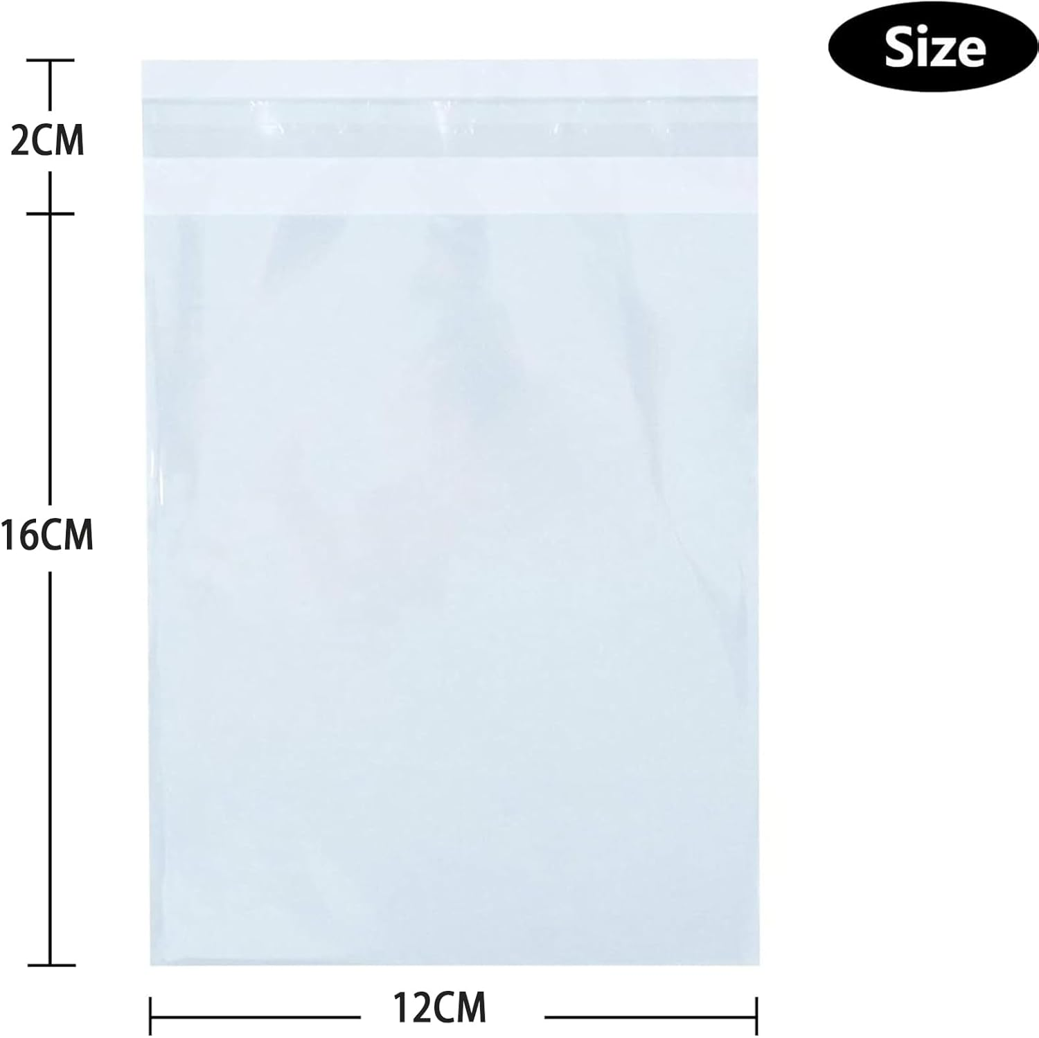 200 PCS Clear Plastic Bags 12X18Cm - Self Sealing OPP Cello Bags for Bakery Cookies Goodies Favor Decorative Wrappers image number 4