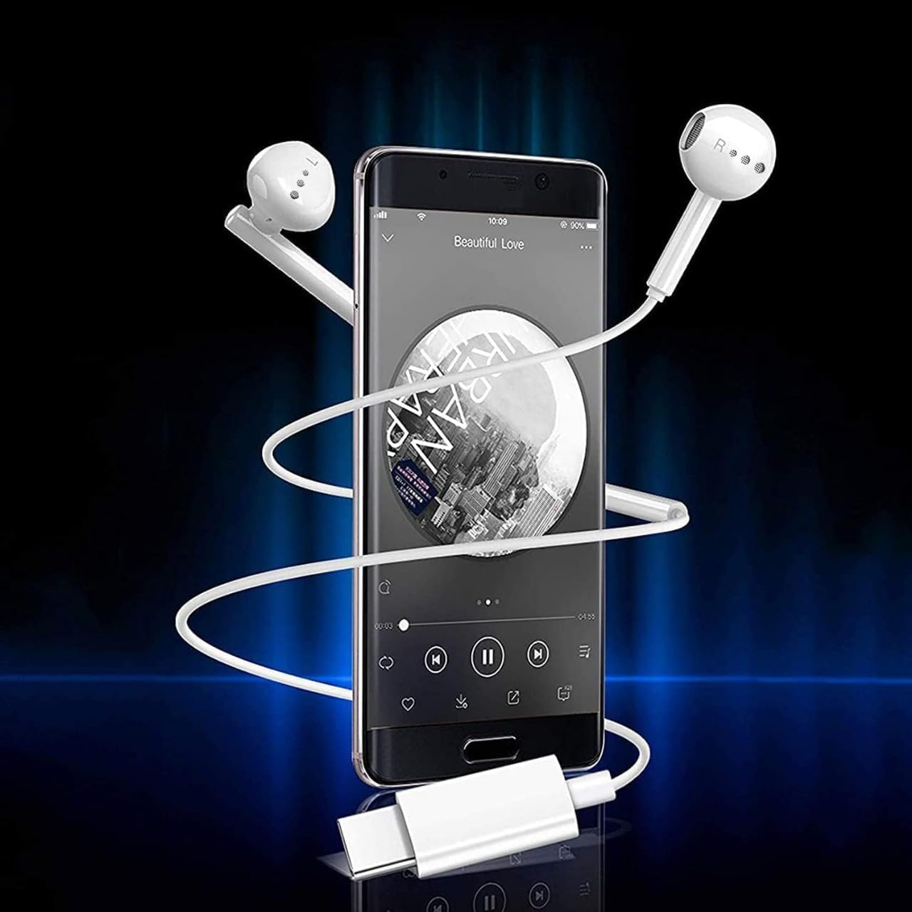 Dn-Technology Google Pixel 7 Pro / 6 Pro / 6A / 6 Headphones USB C Headphones, Type C Earphones In-Ear Wired Headphones with Mic and Volume Control Hifi Stereo Earbuds for Google Pixel 7 Pro image number 2