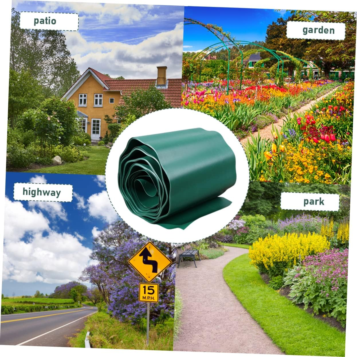 FUNOMOCYA Landscape Edging Gardening Decoration Corrugated Plastic Fence Pp Fence Garden Earth Plate Terrace Board Landscape Supplies and Terrace Board image number 2