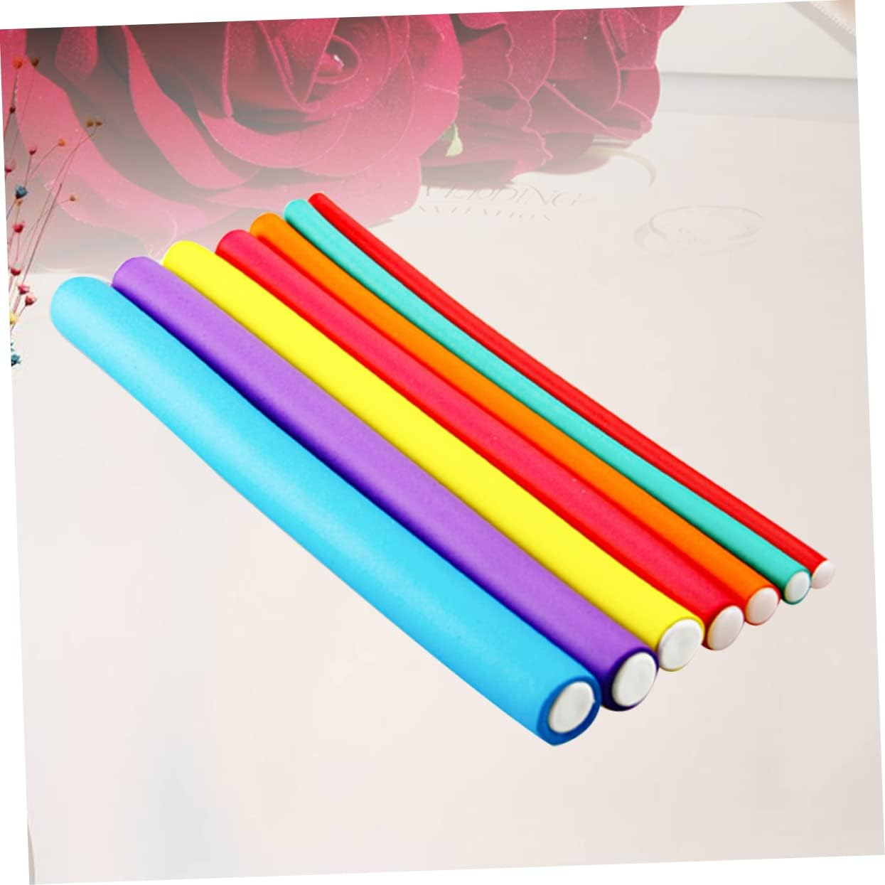 WOFASHPURET 20Pcs Jumbo Curlers Hair Curler Cold Wave Hair Rollers Multifunction Spiral Curls Stick Random Color image number 1