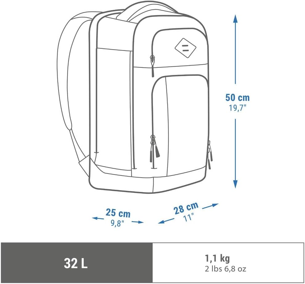 Decathlon Quechua Nh500 Escape Hiking Backpack - 32L 35L Black - Hiking Backpack image number 4