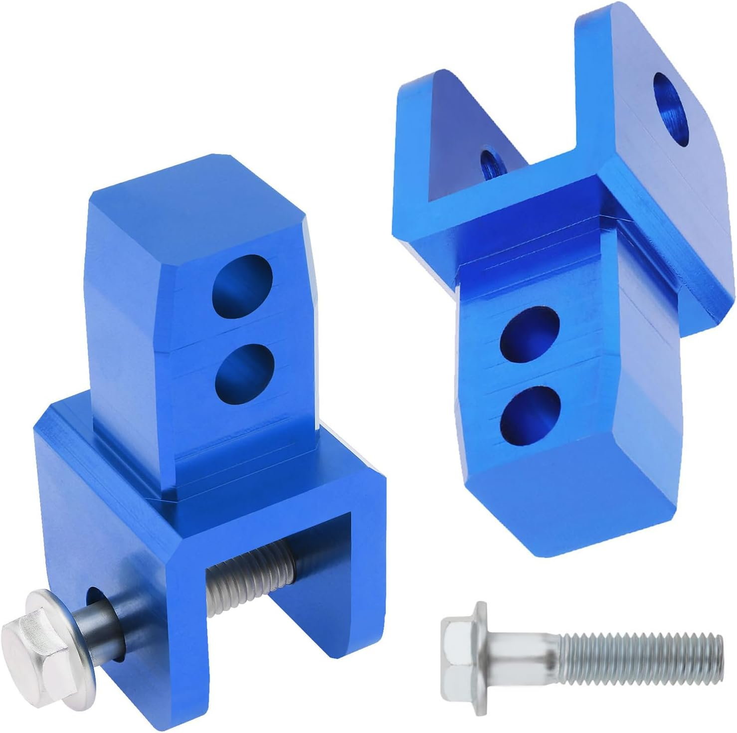 Windance 2Pcs M8 8MM Motorcycle Rear Shock Extender, Aluminum Alloy High Damping Device Height Extension Absorber Riser Adapter with Screws Enhance Your Ride Comfort (Black)