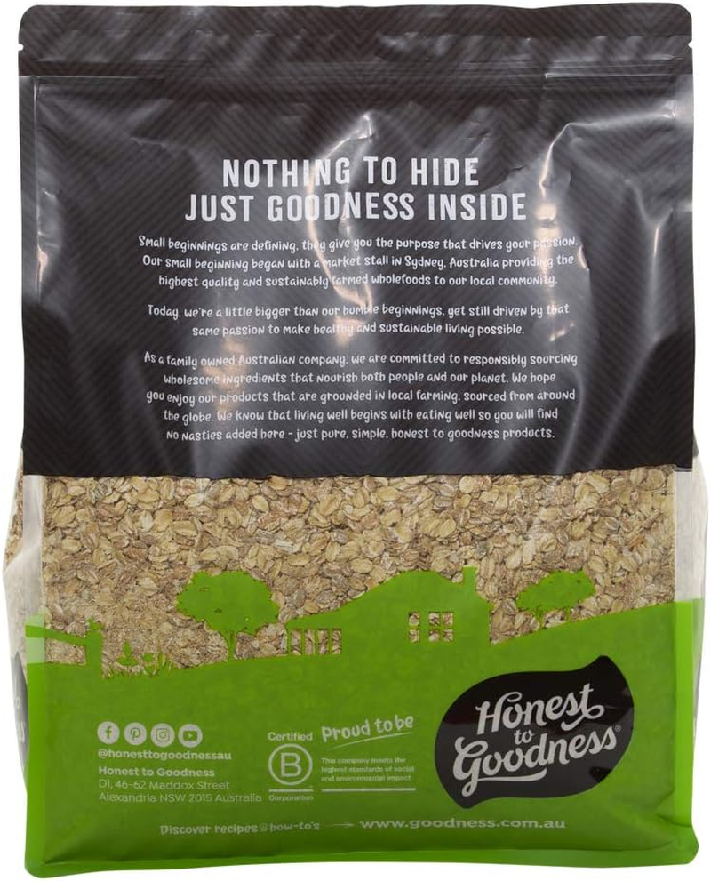 Honest to Goodness, Organic 5 Grain Goodness, 4 Kg - a Unique and Nutritious Blend, Simply Steamed and Gently Rolled to Preserve Their Natural Flavor. image number 2