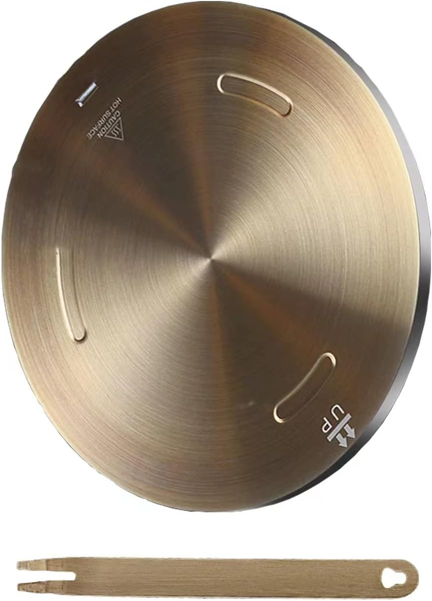 Heat Diffuser Plate, Grouarty Stainless Steel Cooking Induction Adapter Simmer Plate for Electric Gas Glass Cooktop Hob Ring, Induction Cooktop Converter Plate with Handle (7.9Inch) image number 2