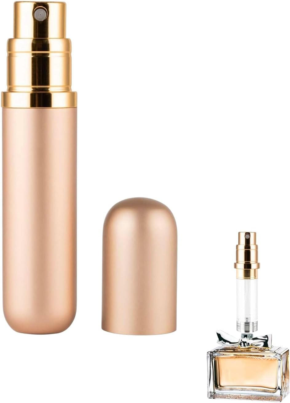 FUGLUS 1 Travel Perfume Atomizer, Mini Portable Refillable Perfume Refill Atomiser, Travel Refill Perfume Atomizer Travel Bottle, 5Ml (Champagne Color) image number 5