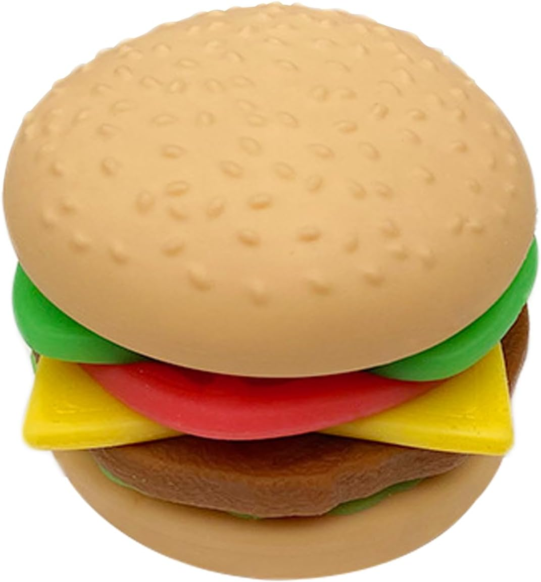 7 Layers Hamburger Toy Stress Relief Soft Simulation Food Detachable Burger Squeeze Toys Kawaii Squishies Birthday Gift for Kid image number 2