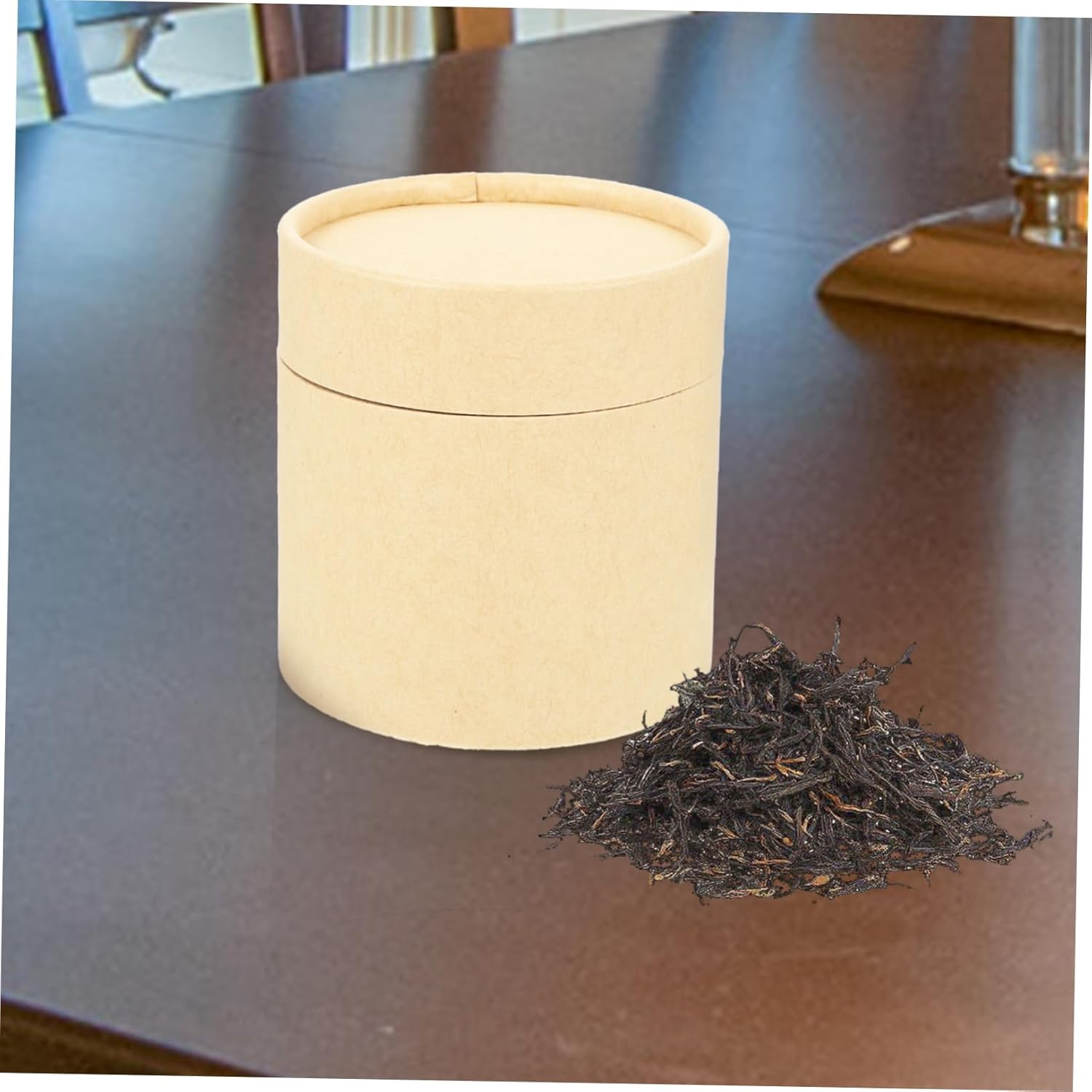 FELTECHELECTR 4Pcs Convenient Multi-Function Storage Jars Rustic Kraft Paper Tea Canisters Home Accessory for Tea and Spice Organization Portable and Practical Storage image number 2