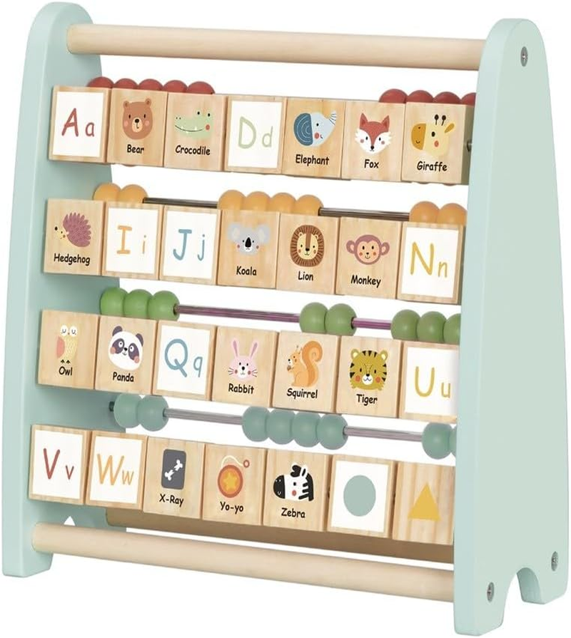 Tooky Toy TJ558N My Forest Friends Double Sided Abacus: Beads and Alphabet with Pictures Abacus for Toddlers and Children for Ages 2+ image number 5
