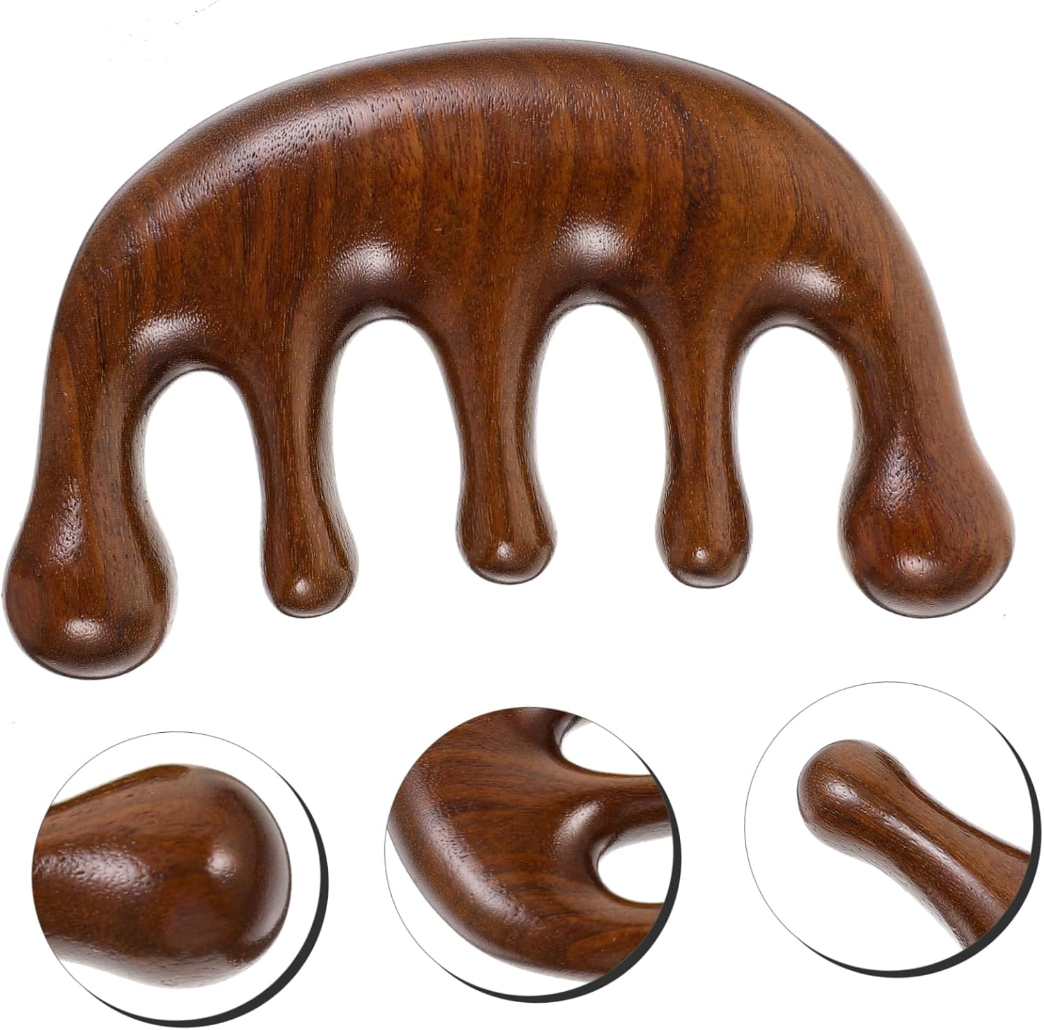 MOTHNUR Unique Shaped Wooden Comb Scalp Massage Tool for Circulation and Relaxation Craftsmanship for Home Use image number 5