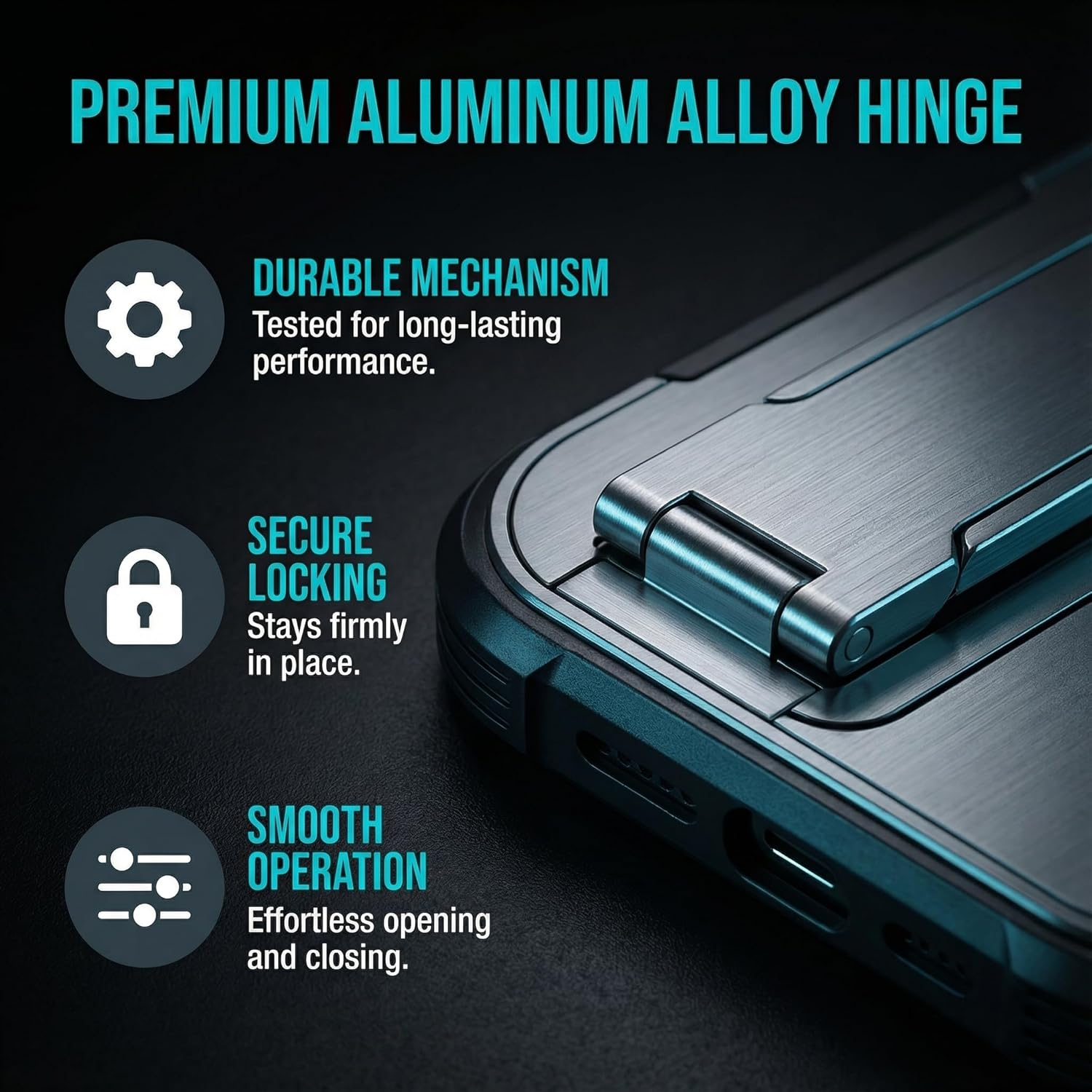 For Iphone 16 Pro Max Case with Stand, Military-Grade Protection Shockproof Magnetic Kickstand Case,Gold image number 6