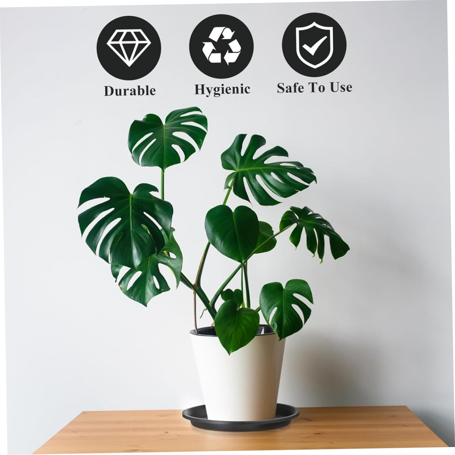 IWOWHERO 10Pcs Plant Pot Saucers round Drip Trays for Flower Pots Gardening Use Bonsai Water Trays Home Supplies