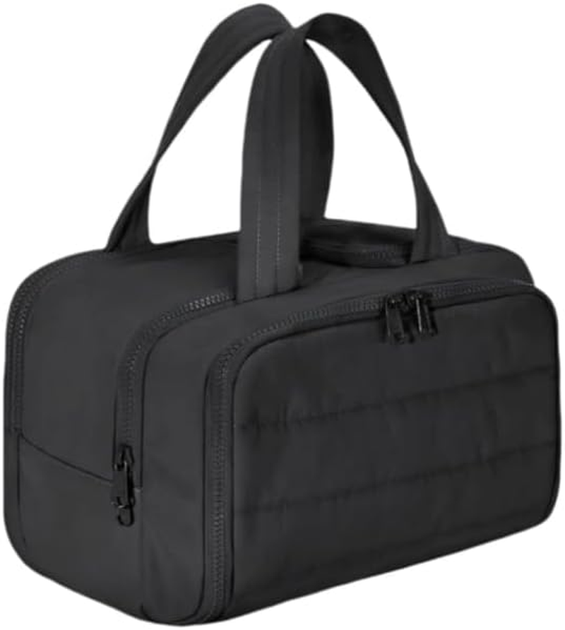 Large Travel Cosmetic Bag with Wet Dry Separation, 12.2 Inch Makeup Organizer with Large Capacity and Multiple Pockets for Women (Purple) - Abvian