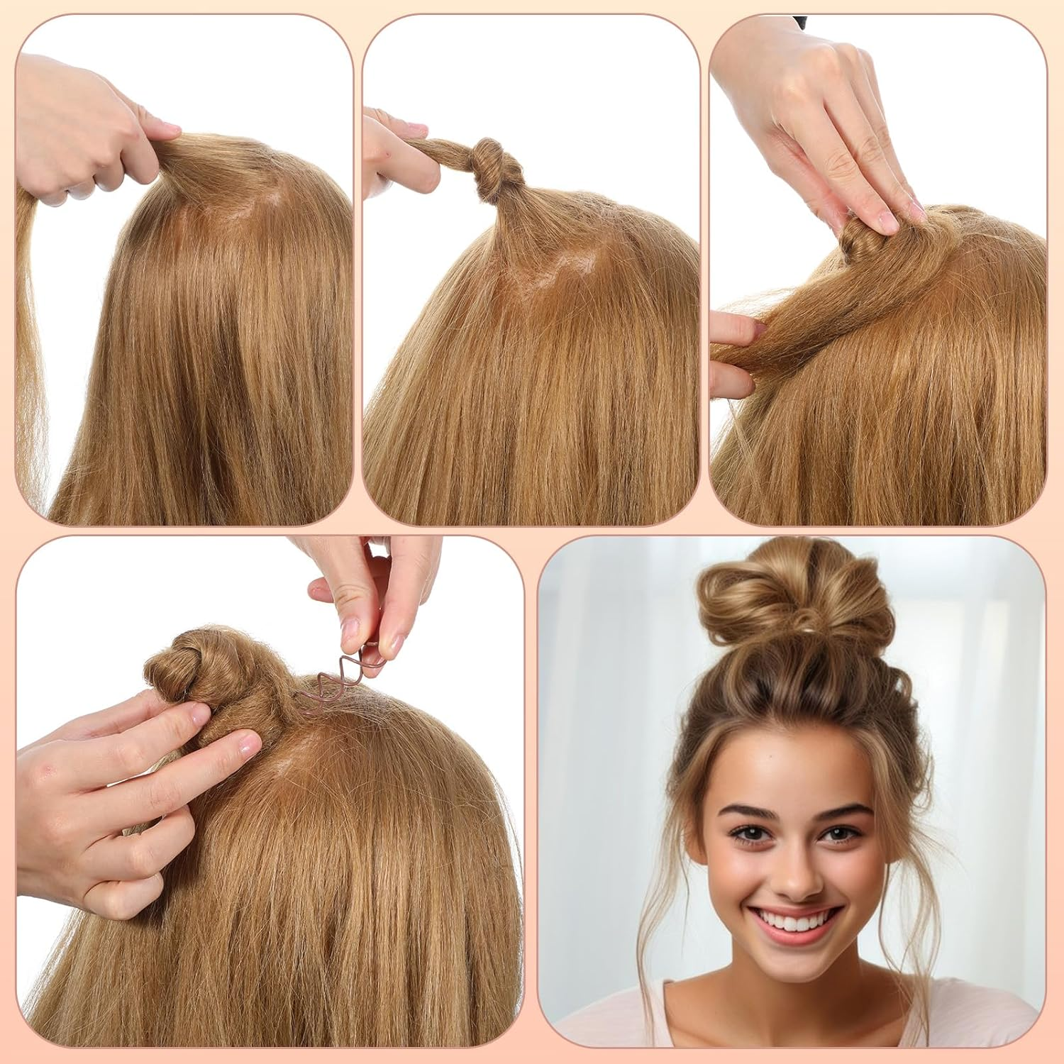 LXUEJIE Pack of 20 Spiral Hair Clips, Spiral Hair Clips, Hair Accessories, Rotating DIY Hairpins, Updo Hairstyles Accessories for Hair Styling, Suitable for Various Hairstyles (Brown + Silver) image number 4