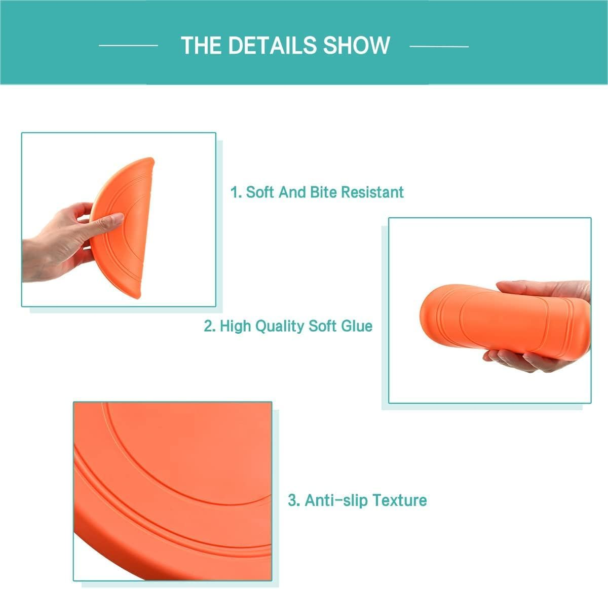 5Pcs Dog Frisbee Pet Interactive Training Toy - Bite Resistant Soft Silicone Flying Disc for Puppy Flyer Training - Dog Flying Disc Silicone Frisbee