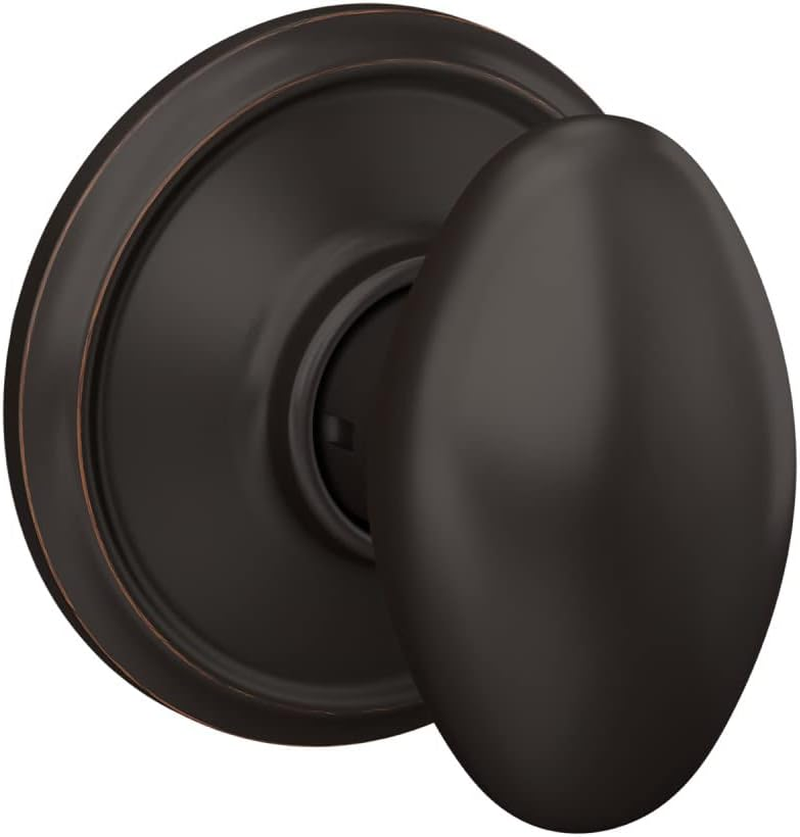 Schlage F40 SIE 625 16-080 10-027 Siena Bed and Bath Knob, Bright Chrome image number 1