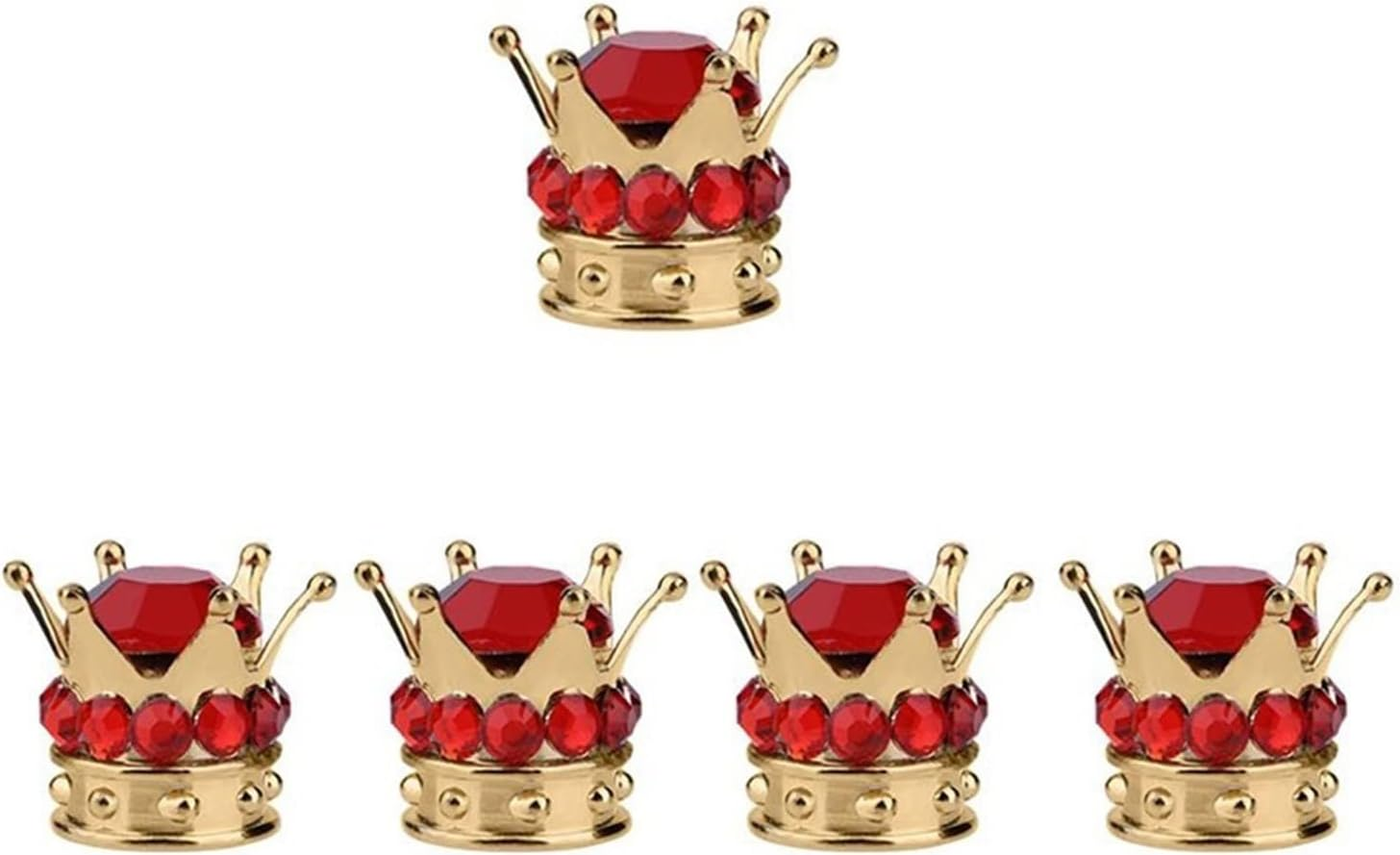 4Pcs Pink Crown Shape Car Auto Universal Wheel Tire Tyre Valve Stem Caps Dust Covers Motorcycle Bike Airtight Stems Compatible with BMW VW ( Color : Blue ) image number 4