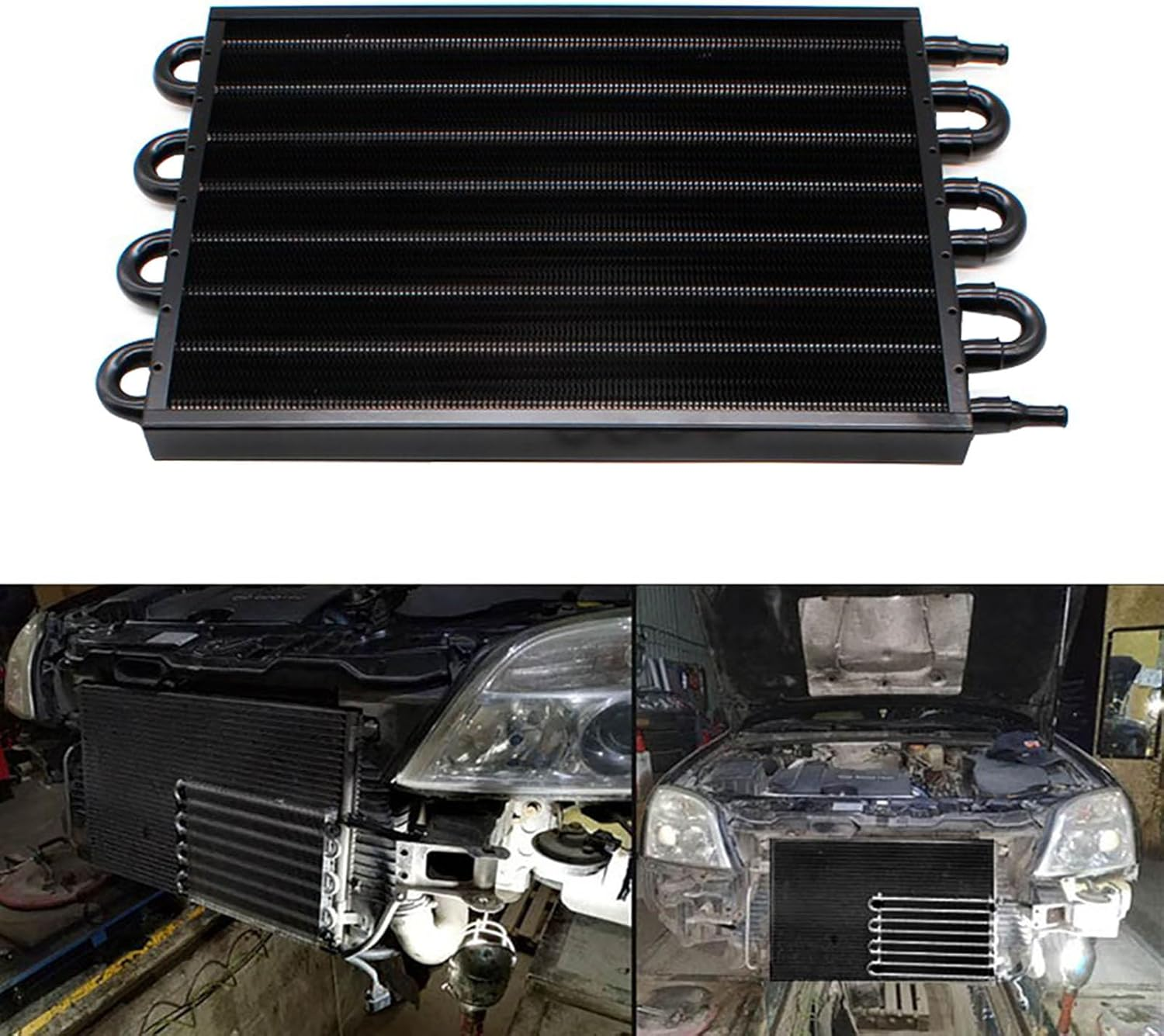 MAX COOL 8 Row Transmission Oil Cooler Kit Remote Transmission Oil Cooler Radiator Converter Kits Manual to Automatic image number 1