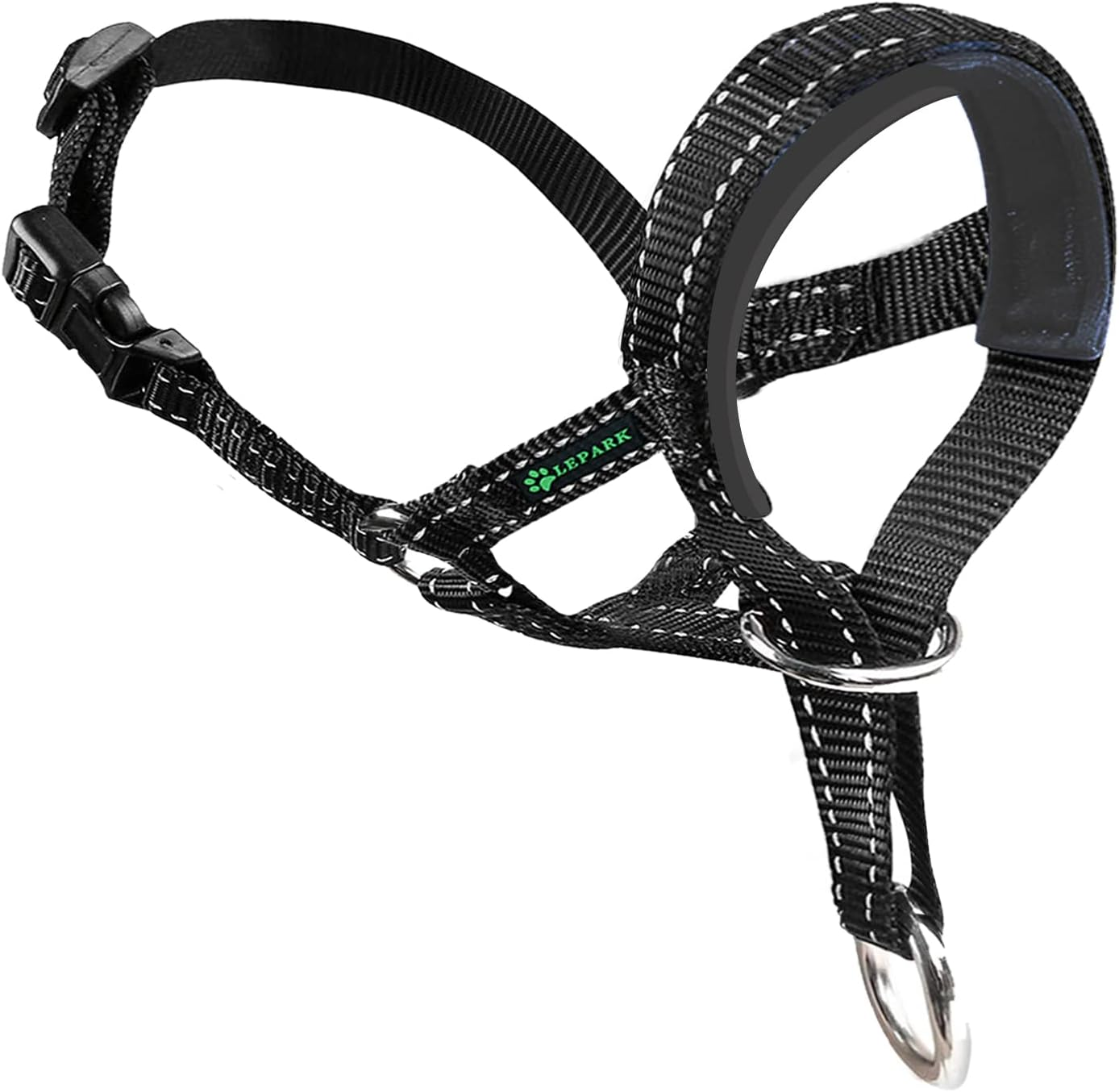 Dog Head Halter with Reflective Safety Strap Stop Dog'S Pulling, Dog Head Collar for Small Medium Large Dogs(M,Black)