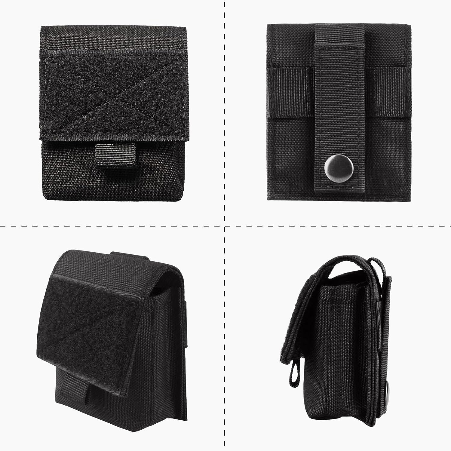 TRIWONDER Tactical Cigarette Pouch Molle Small Military Bag Battery Cigarette Case EDC Utility Card Holder Lighter Slot Mini Cigar Waist Pack - 01 Tan - 2 Pack image number 5