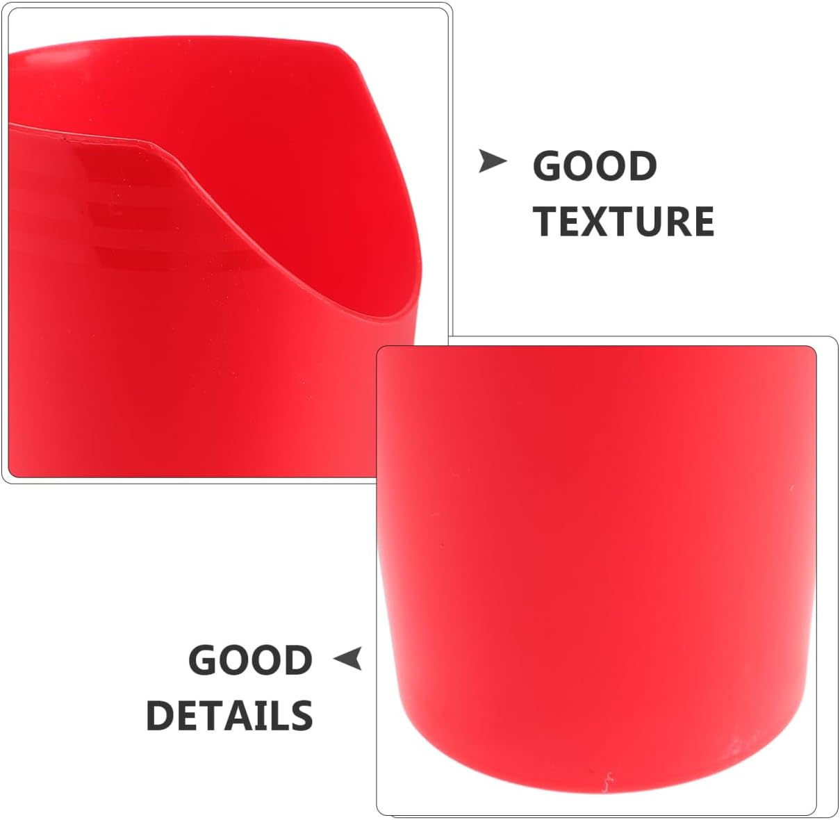 FRCOLOR Red Reusable Nosey Cup Adaptive Easier Drinking Cup for Seniors Elderly Adults - Red image number 2