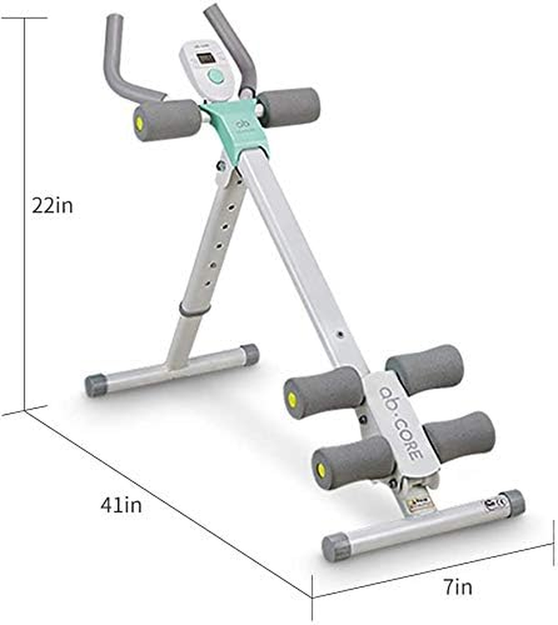 Leikefitness Height Adjustable Ab Trainer Abdominal Whole Body Workout Machine Waist Cruncher Core Toner, Leg, Thighs, Buttocks Shaper with LCD Monitor AB9300 - Purple image number 4