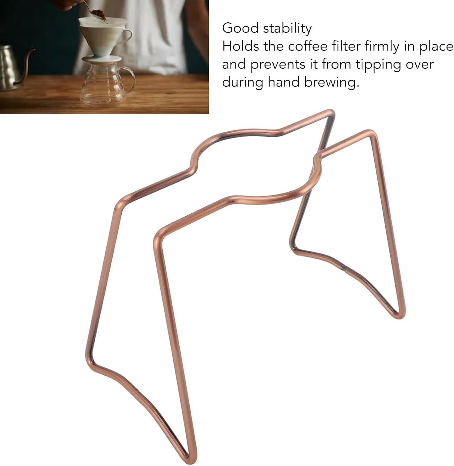 GRCFUMO Pour over Coffee Dripper Stand, Iron Filter Maker Coffee Holder, Stylish Tea Filter Stand Rack for Home Bar Hotel Coffee