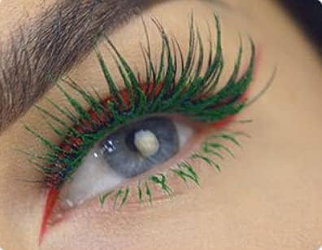 Maydear Dark Green Waterproof Mascara for Eyelashes - Long Lasting Smudgeproof Color for Women'S Eye Makeup, Party and Stage Use - Blue image number 3