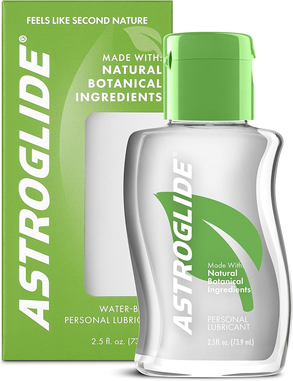 Astroglide Natural Feel Liquid, Long-Lasting for Couples and Solo, Toy-Safe, Water Based for Easy Clean-Up, Travel-Friendly Size, 75Ml