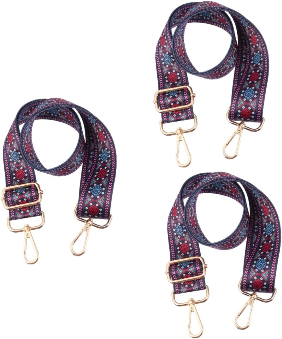 VALICLUD 3 Pcs Tape Pearl Handbag Strap Purse Strap Replacement Womens Wallet Hand Bags Purse Strap Canvas Women'S Tote Bags Handbag Replacement Strap Polyester Guitar Handle Miss