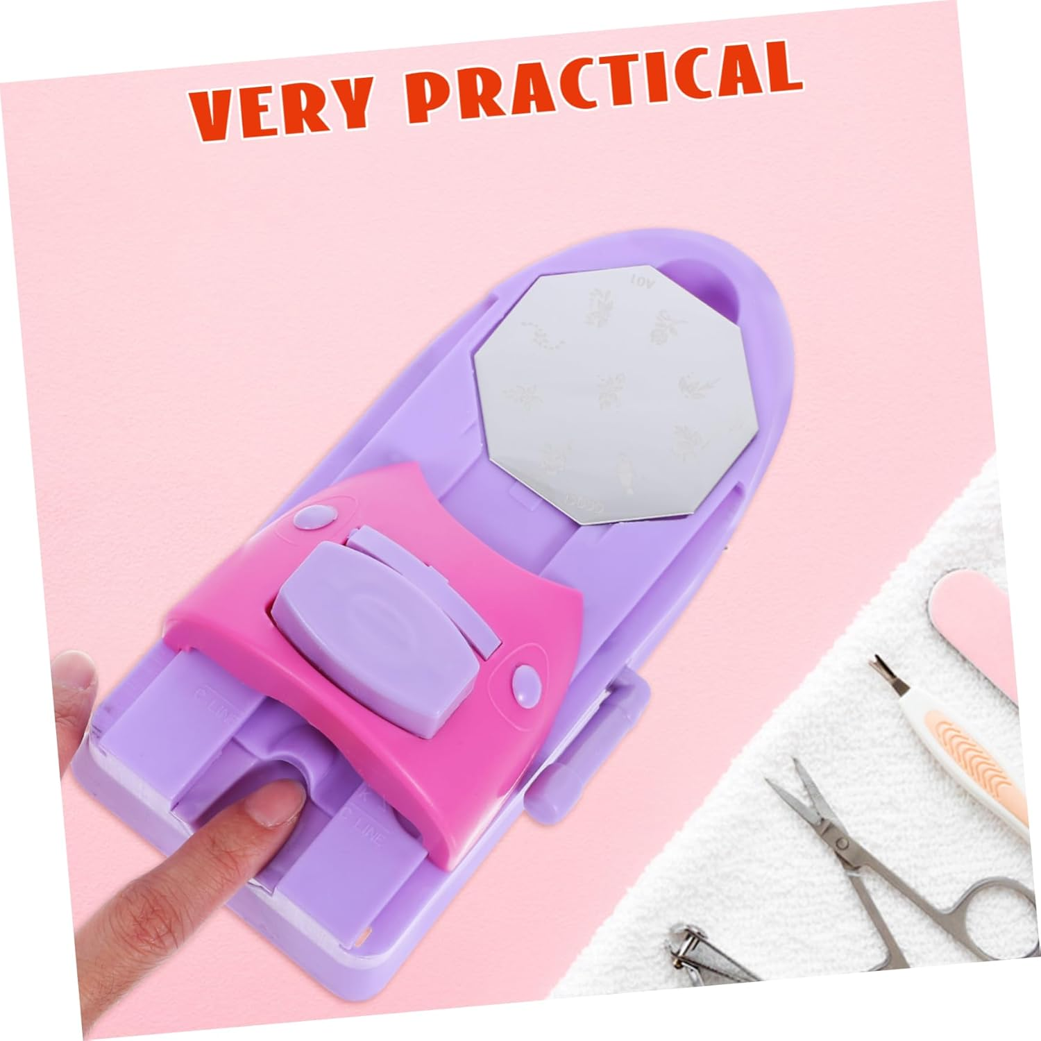 Gogogmee Nail Stamp Kit Nail Printer Stamper Multiple Stamping Plates Sturdy Easy to Use Pattern Printing Machine for DIY French Manicure Innovative Design for Home and Salon Use image number 5