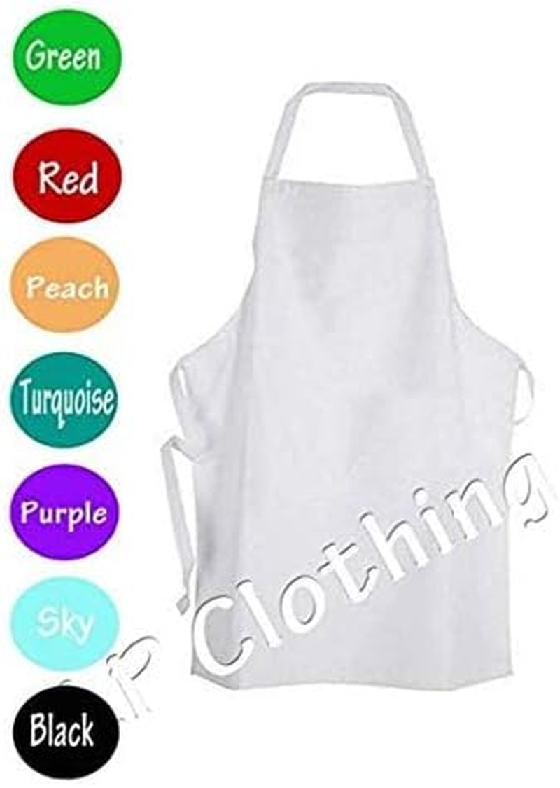 Bonnin Kids Plain Apron with Front Pocket for Drawing, Painting, Baking, Cooking Party Favors. - Black image number 6