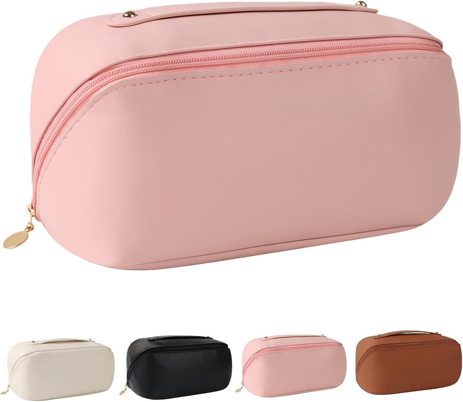 Makeup Bag, Large Capacity Storage Cosmetic Bag,Multifunctional Portable Wash Pouch for Women Travel Storage Bag Skin Care Cosmetics Toiletries (Black)