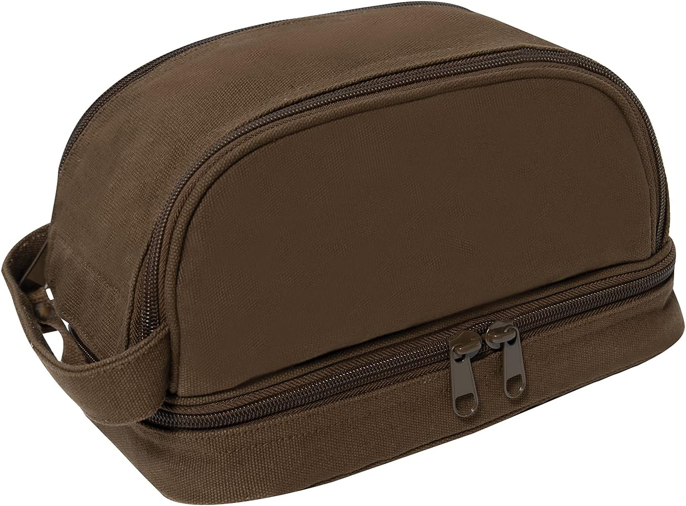 Rothco Deluxe Canvas Travel Kit &ndash; Vintage Dopp Toiletry Shower Organizer Shaving Bag, Olive Drab, Classic