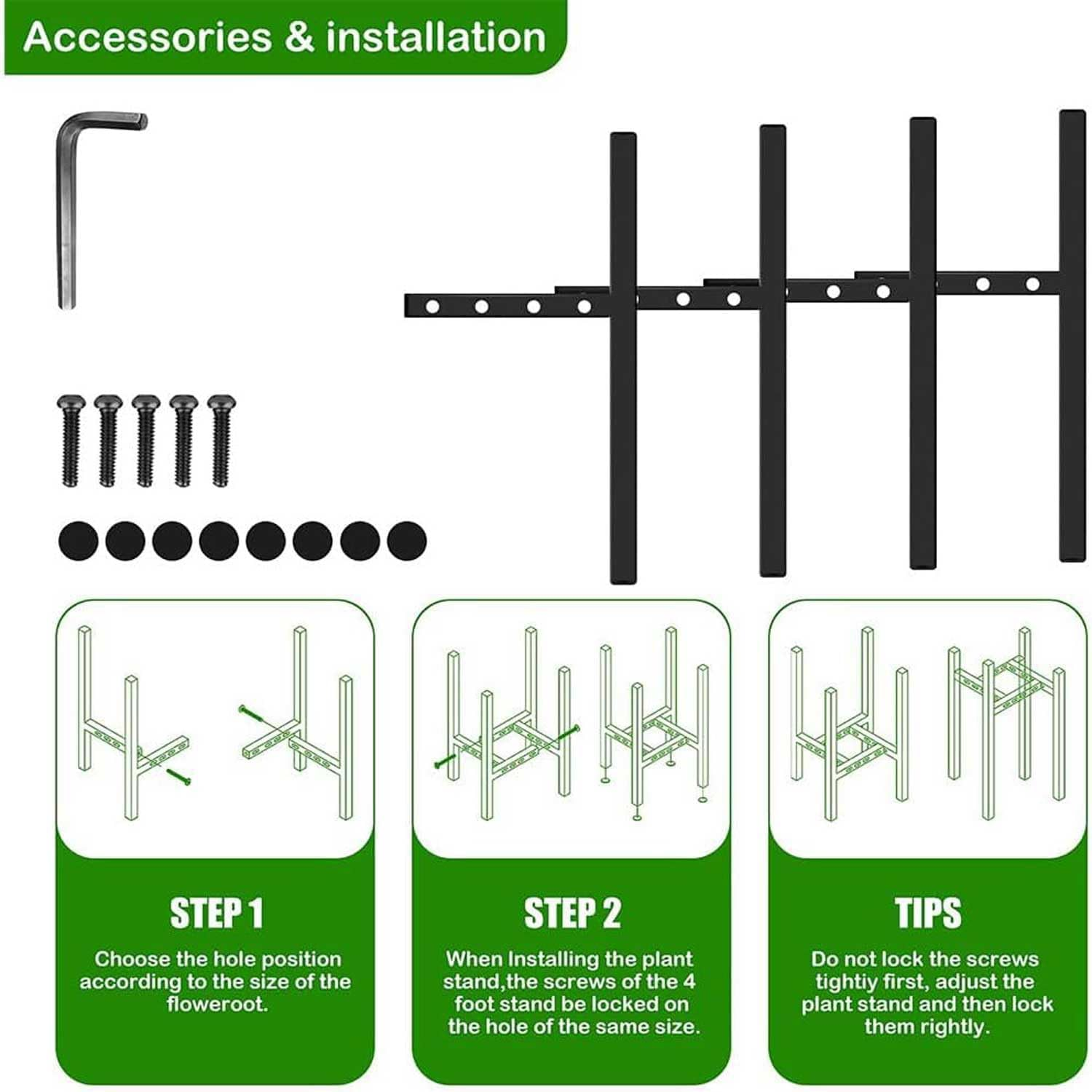 Detachable Flower Pot Stand - Metal Plant Stands for Indoor Outdoor Stretchable Plant Riser Stand for Living Room Courtyard Garden Pot Holder for Garden Enthusiasts Gift