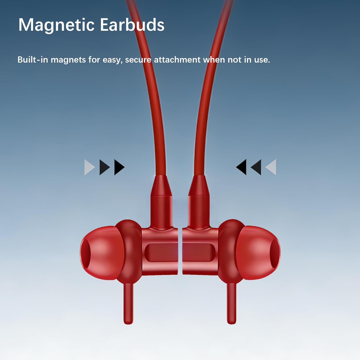 Essonio Neckband Bluetooth Earbuds with Mic Hybrid Active Noise Cancelling, 36H Playtime, IPX5 Waterproof, Comfortable Magnetic Sport Headphones for Running, Working, Traveling image number 2