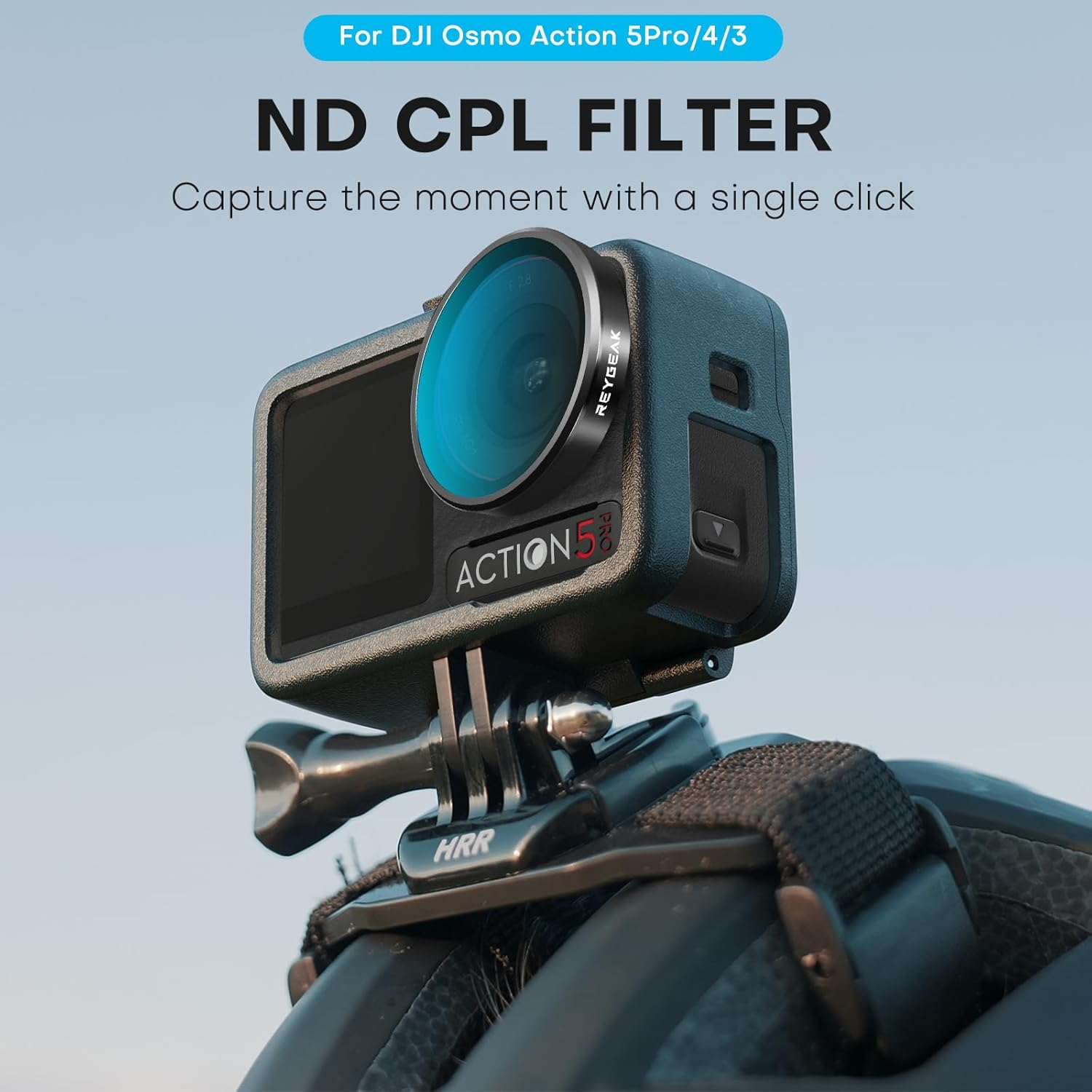 REYGEAK Lens Filter Set for DJI Action 5 Pro/4/3,4 Pack CPL ND8 ND16 ND32 Polarizing Neutral Density Filter,Multicoated HD Optical Glass for DJI Osmo Action Camera Accessories image number 2