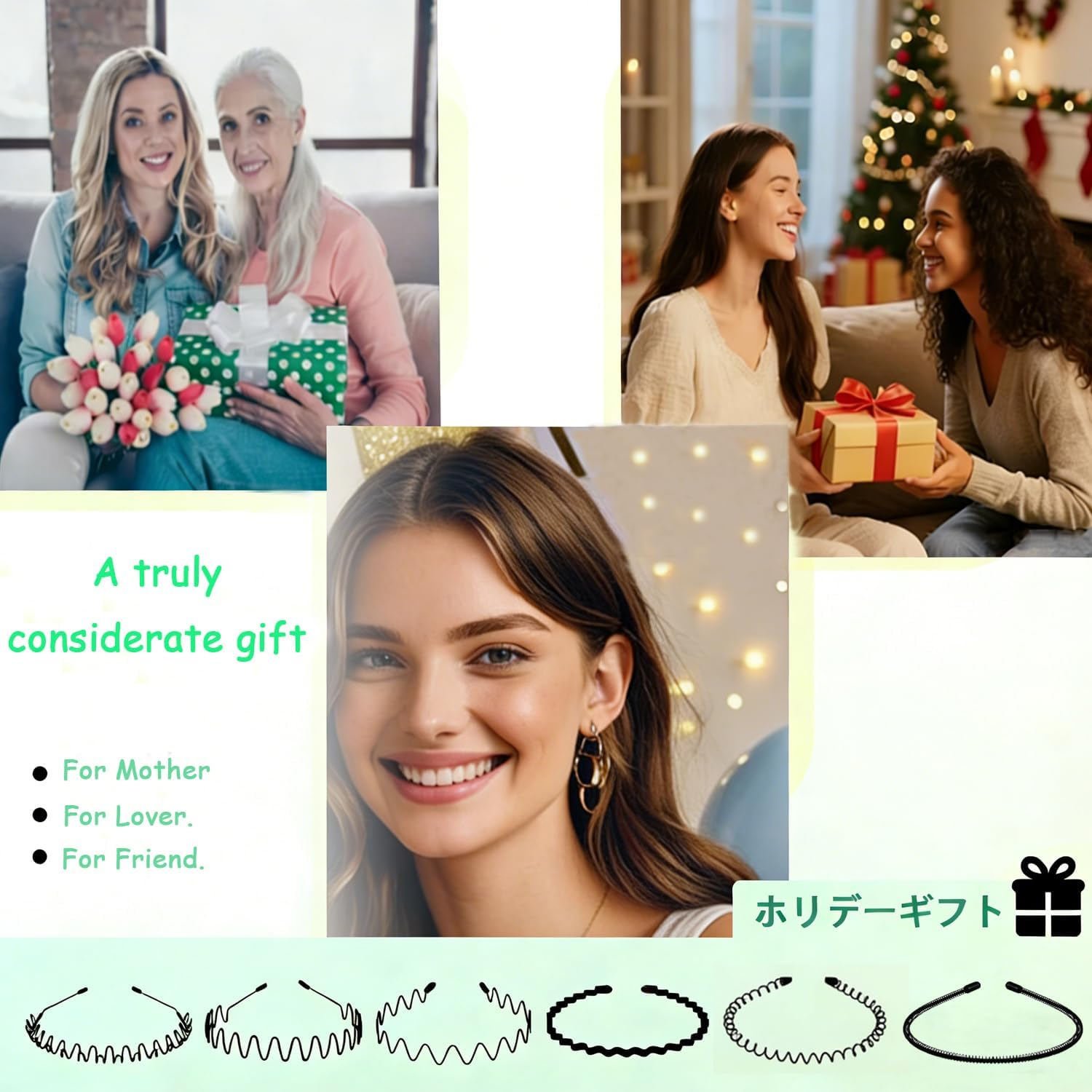 Pack of 6 Metal Headbands, Suiyeejan Headbands, Men Women, Lightweight and Non-Slip Adjustable, Black Metal Headband for Outdoor Sports Yoga image number 6