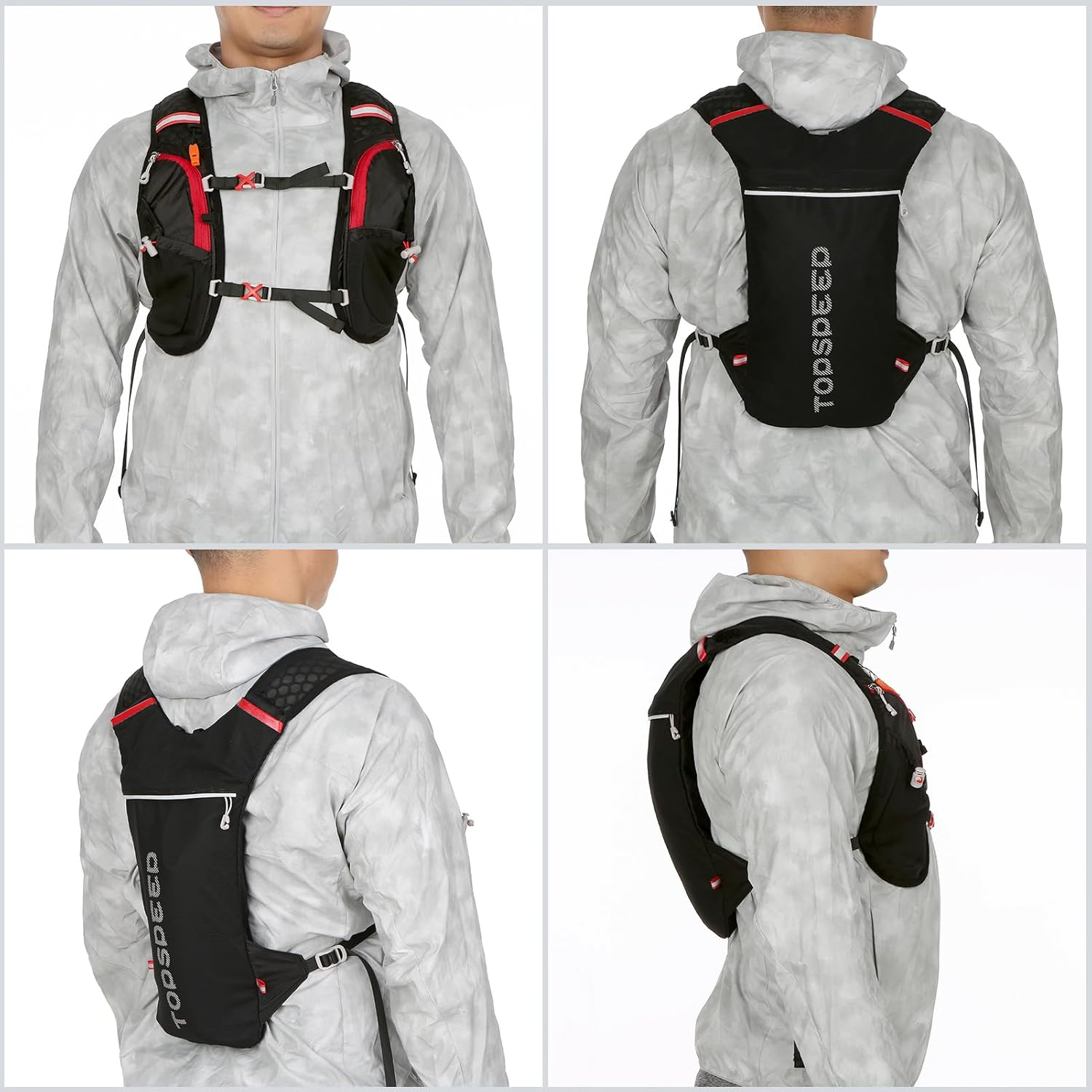 Aomiun Hydration Pack Backpack with 2L Water Bladder Super Lightweight Breathable Hydration Vest for Outdoors Marathoner Running Cycle Climbing image number 3