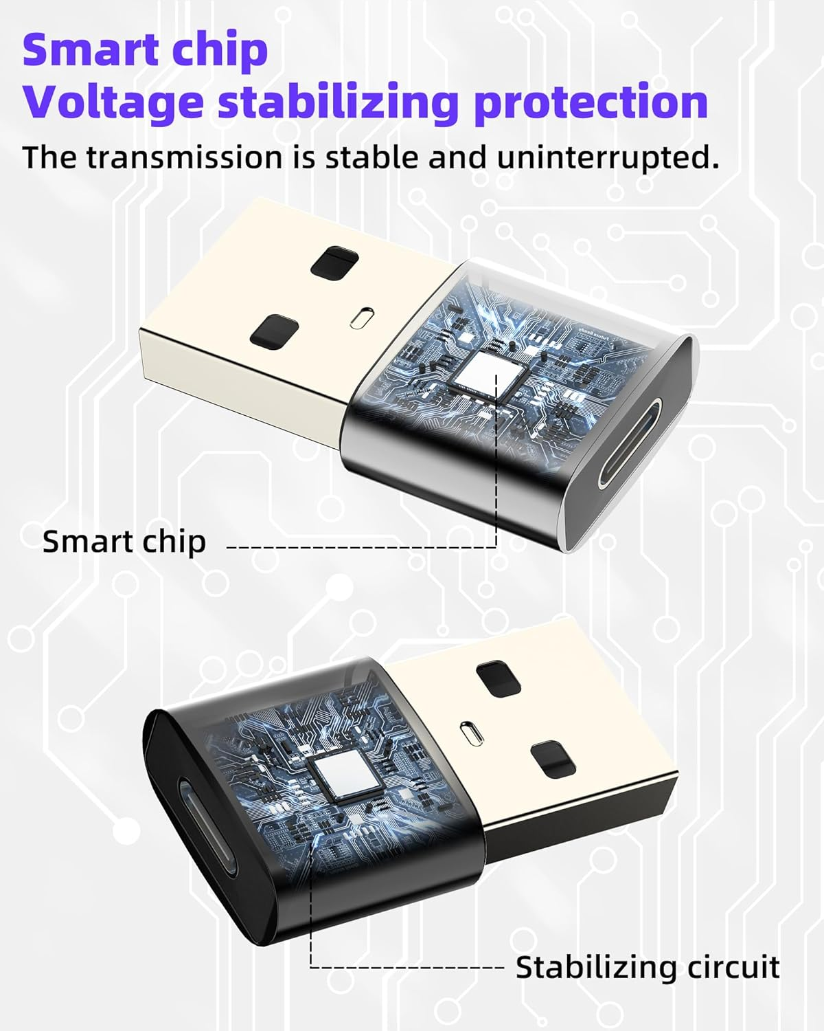 USB C Female to USB Male Adapter for Iphone 16 Cable Compatible for Samsung for Ipad Connector Type C Data Transfer Converter Extension USB-A Plug Charger Adaptor Notebook Computer Power Accessories