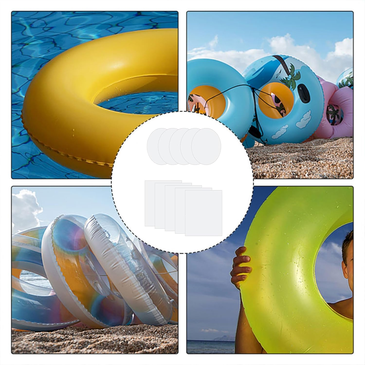 10PCS Transparent Repair Patch,Tpu Patch Tent Repair Tape Self Adhesive Air Mattress Patch Inflatable Boat Patch Repair Kit Canvas Patch Repair for Boat Cover Tent Trailer image number 2