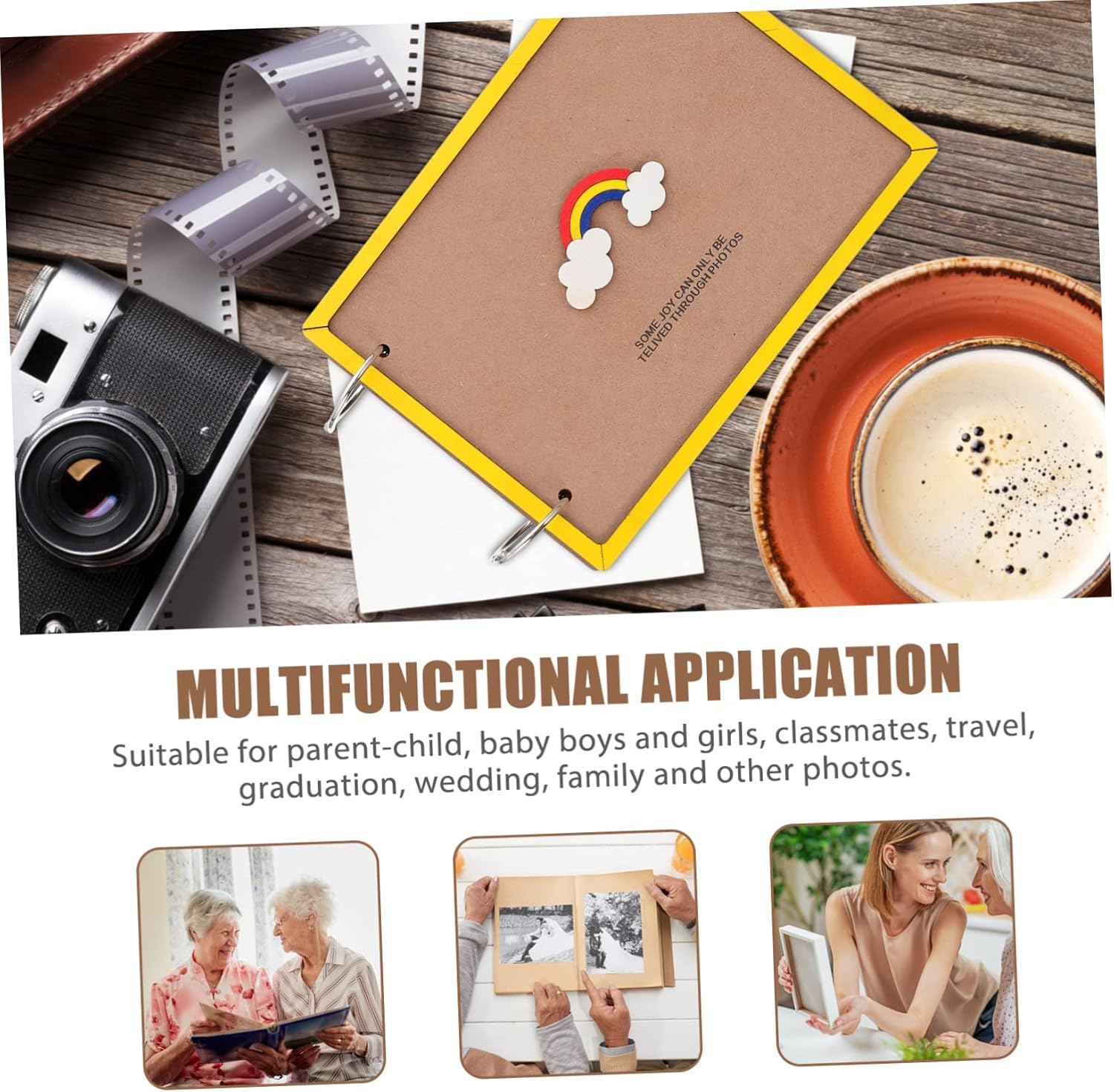 Photo Album Storage Book Photo Album Scrapbook Adhesive Pages Creative Diy Picture Book for Memory Keeping image number 2