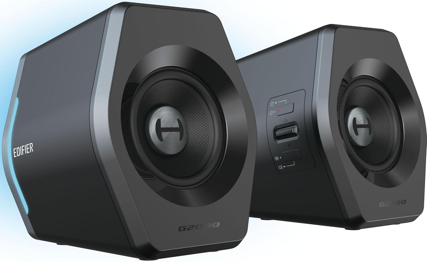 Edifier G2000 32W Gaming Speakers for Desktop, PC Speaker with Subout Port, Hi-Fi Sound, EQ Mode, Bluetooth 5.1, USB, 3.5Mm Aux Inputs, RGB Lights for Computer - Black