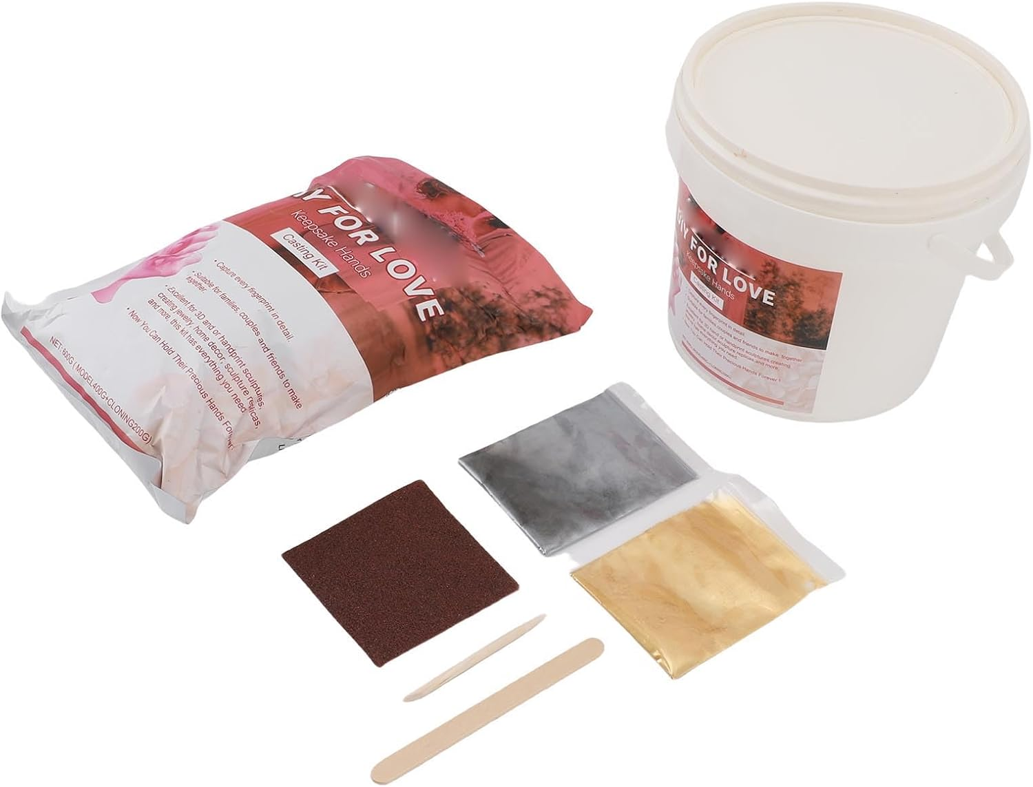 Interactive Hand Casting Kit Wooden Tools Strengthen Thinking and Hands on Skills Plaster Powder for Lifelike Models for Commemorative Occasions and Parent Child Activities image number 5