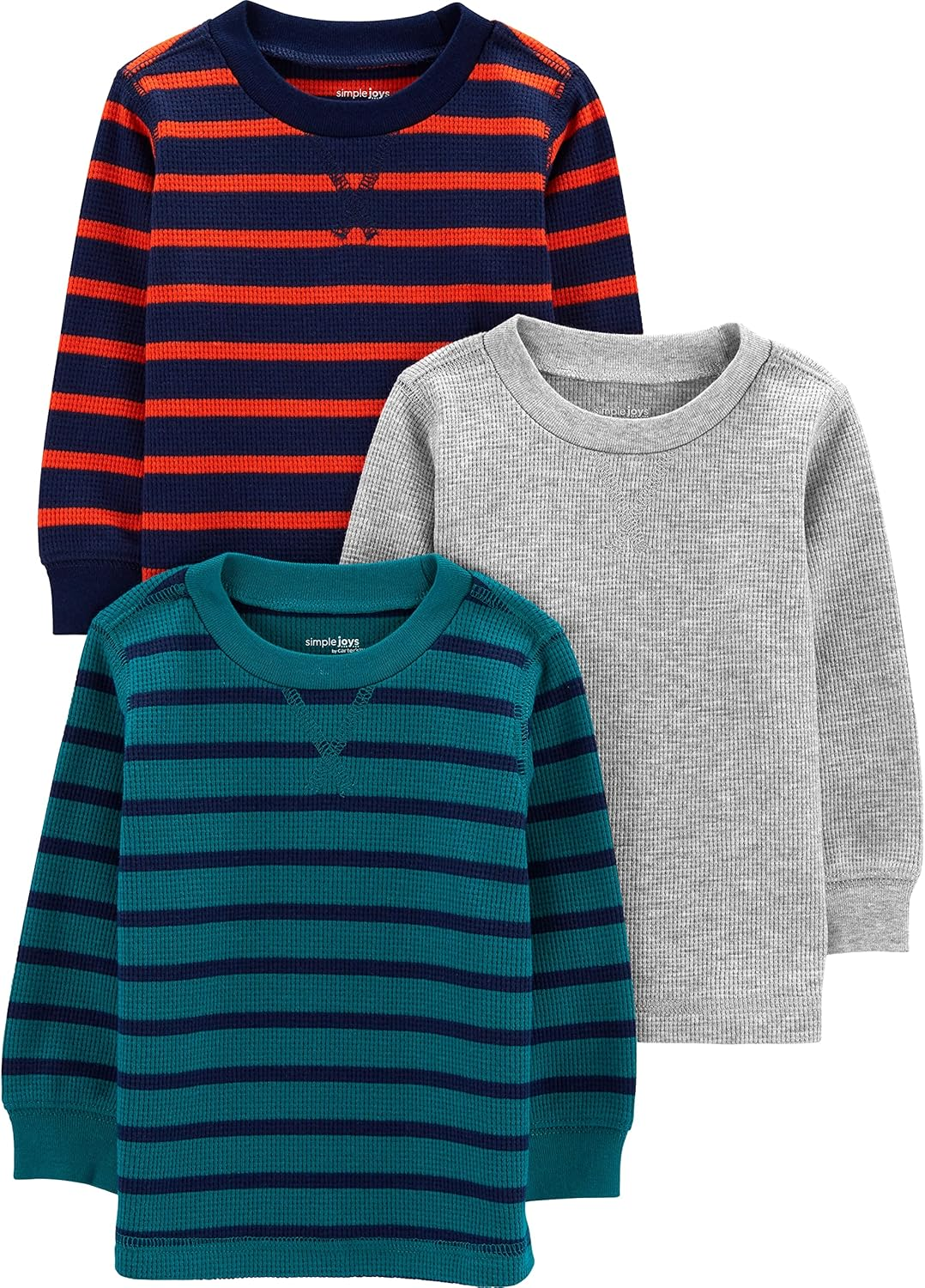 Simple Joys by Carter'S Boys' 3-Pack Thermal Long Sleeve Shirts