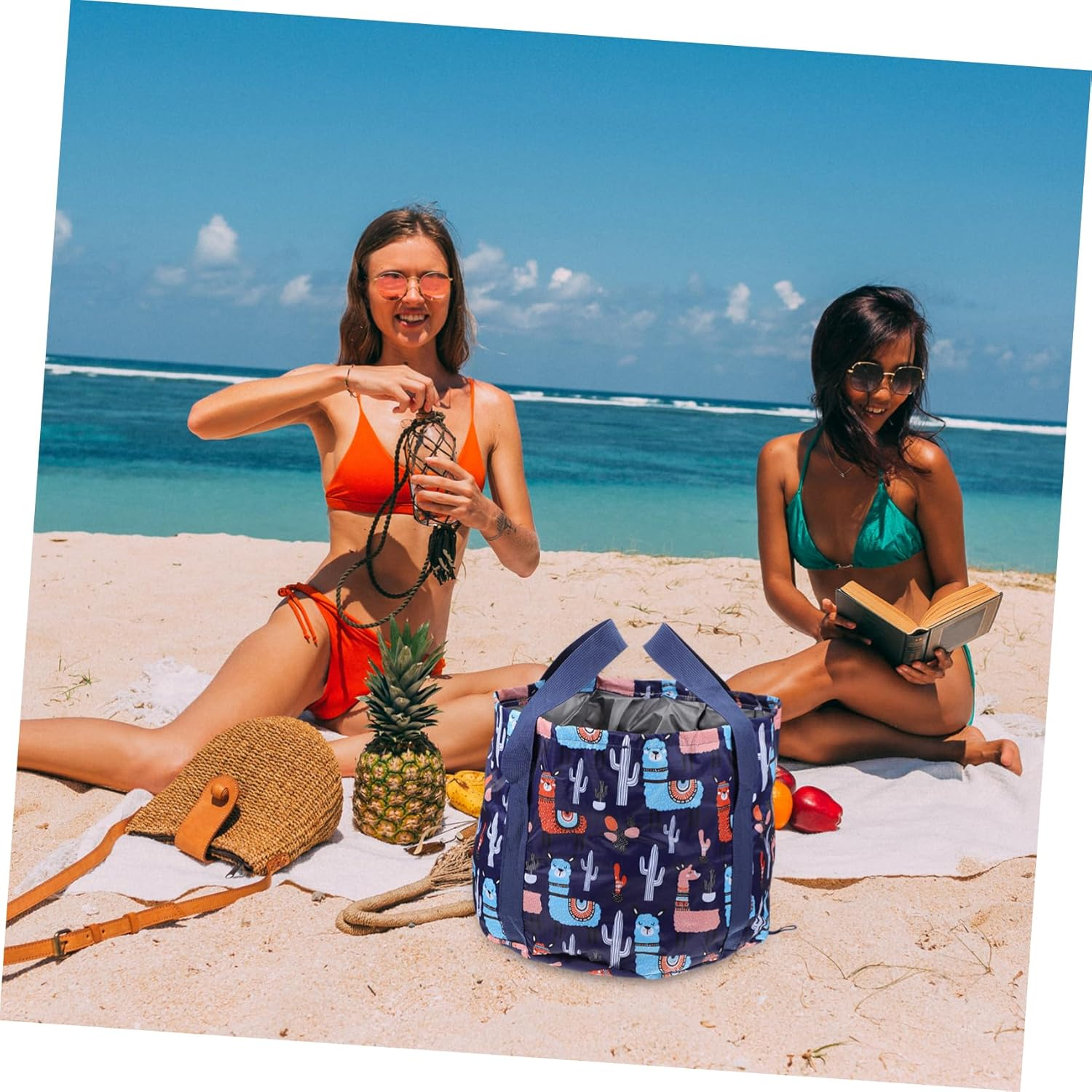 Cabilock Outdoor Folding Travel Foot Basin Collapsible Wash Basin Portable Foot Tub Dark image number 6